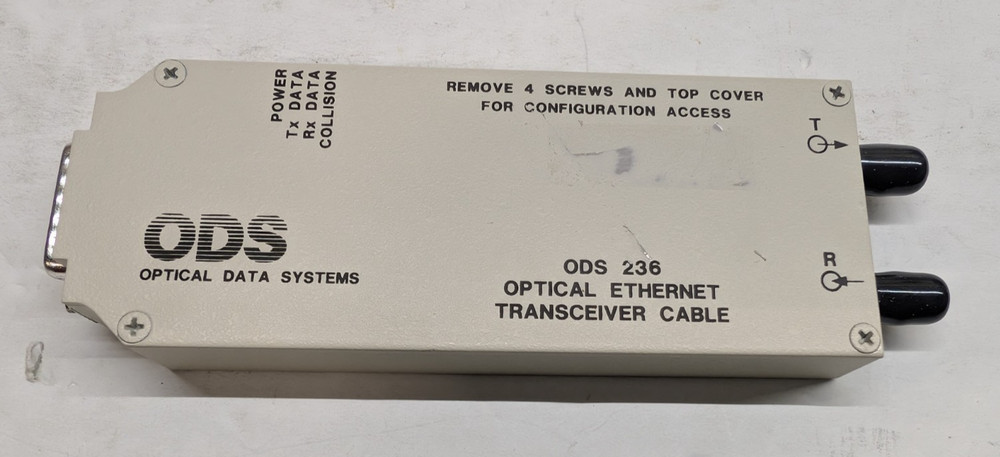 Optical Data Systems ODS 236 Optical Ethernet Transceiver Unit FDDI NOS