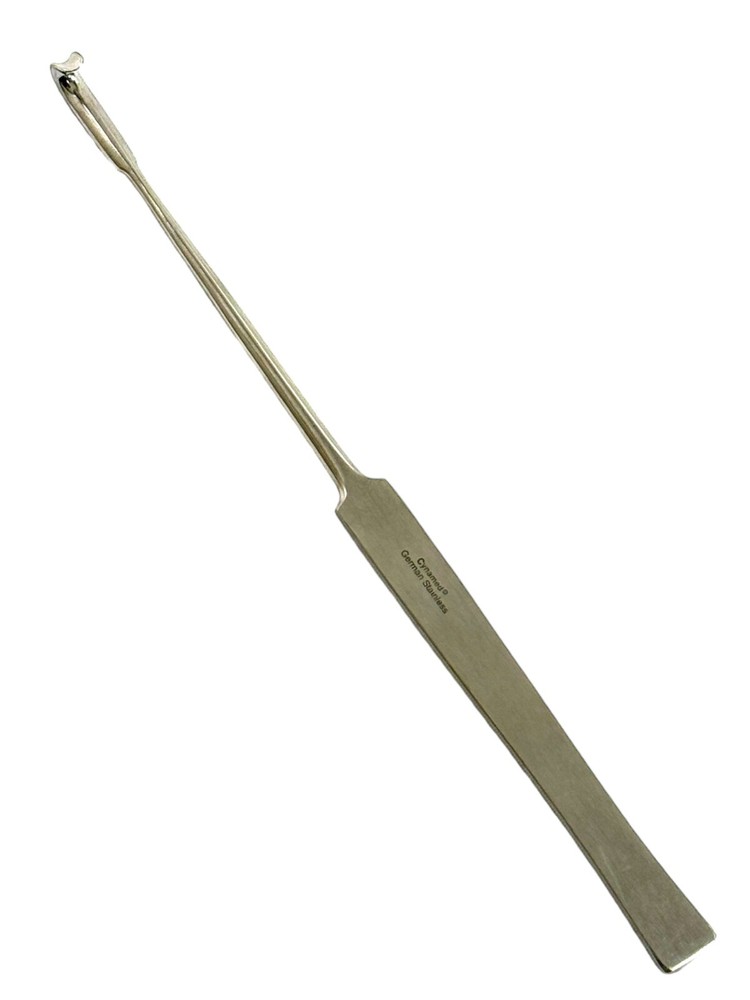 Dog Spay Snook Hook 8in w/ Flat Handle, Smooth, Veterinary Instruments, German