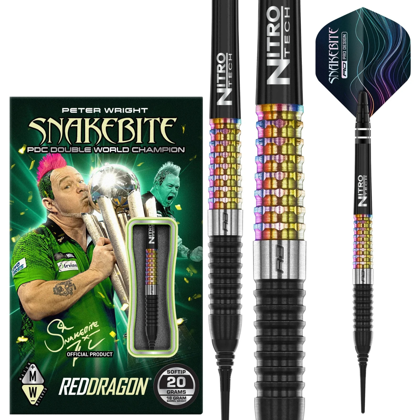 WINMAU SNAKEBITE SOFT TIP DARTS 20 GRAM 90% TUNGSTEN SHIP FREE FREE BONUS #2812