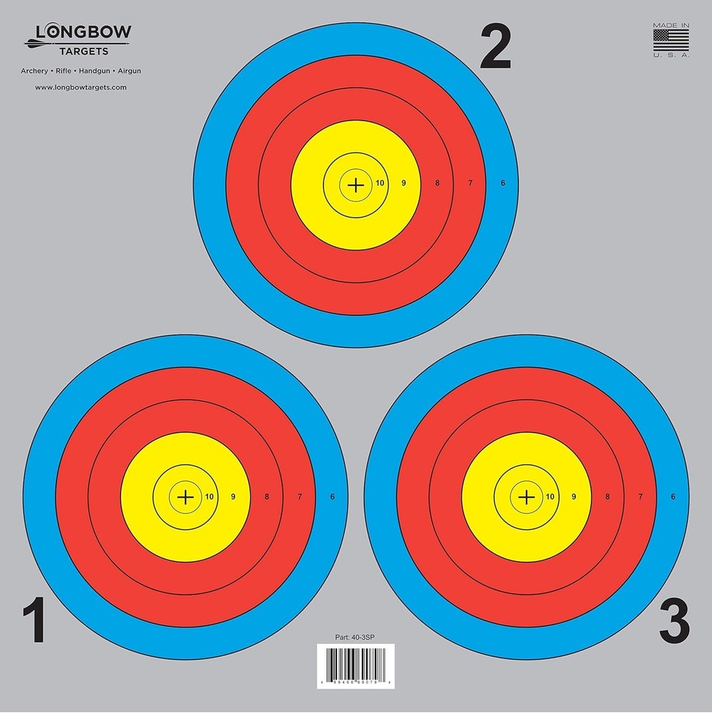 Longbow 40cm Archery Targets - Durable 20 Pack for Precise Target Practice