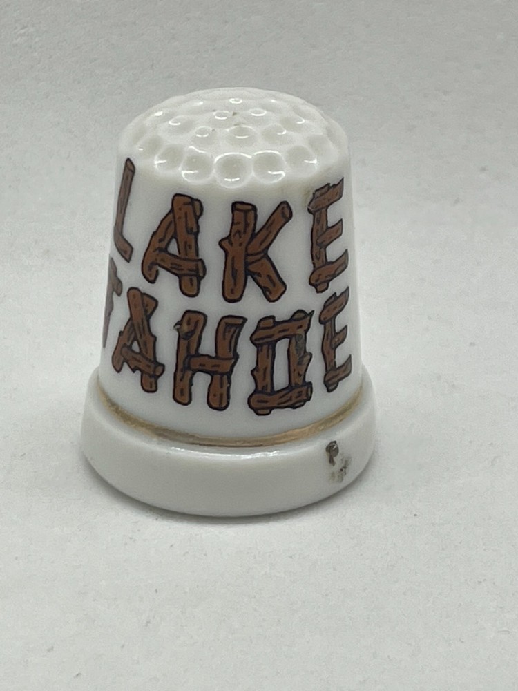 Lake Tahoe Porcelain Thimble