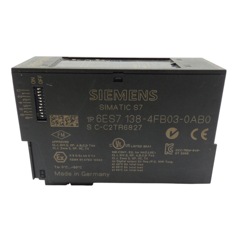 Siemens SIMATIC S7 6ES7138-4FB03-0AB0 E-Stand: 01 Electronics Module -Unused-