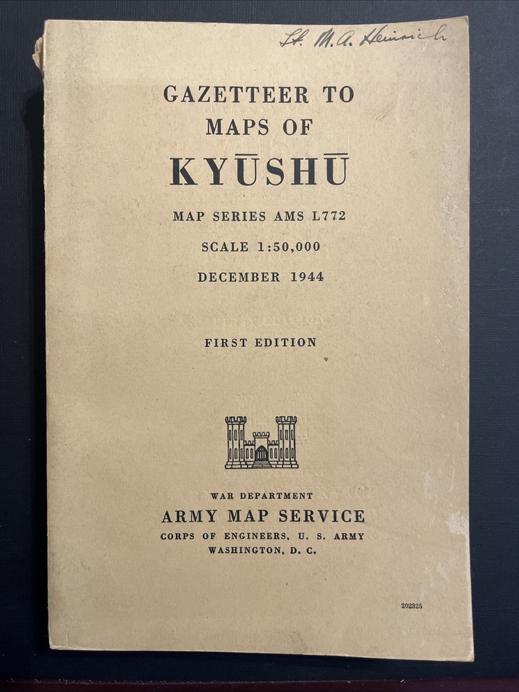 First Edition Kyushu Maps WW2