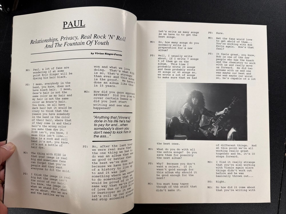 KISS Book “Kissed” 1992