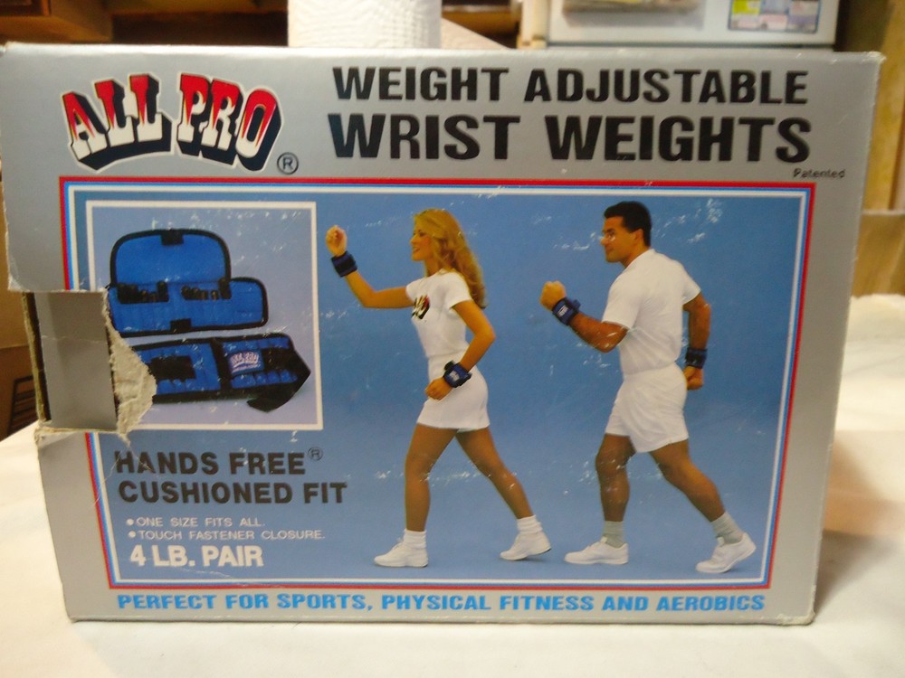 All Pro 4lb PAIR Wrist Weights Adjustable
