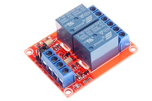 9V 2-Channel Relay Module High Low Level Trigger with Optocoupler DC 9V Red