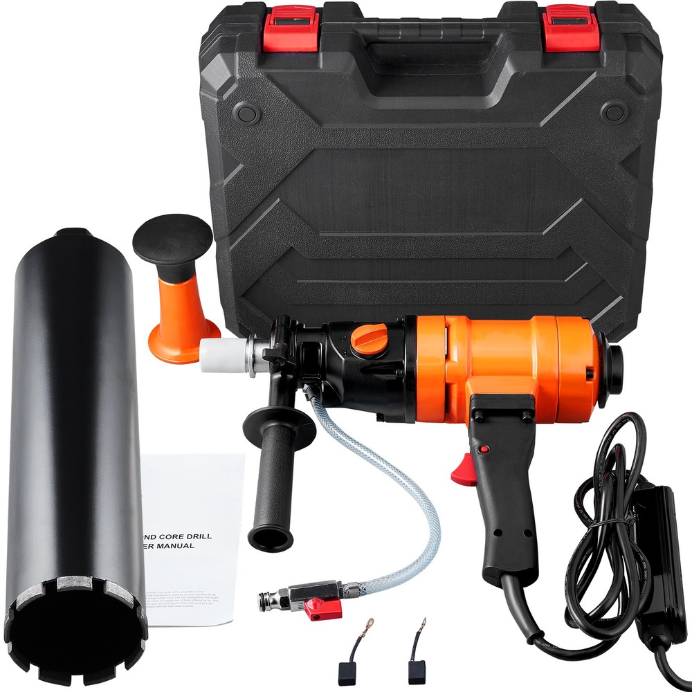 Diamond Core Drilling Machine, 4in Handheld Wet Concrete Core Drill Rig