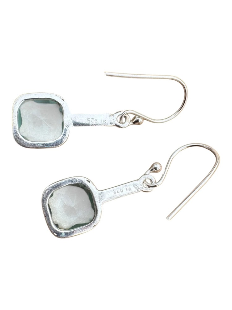 Swiss Blue Topaz Solid 925 Sterling Silver Earrings