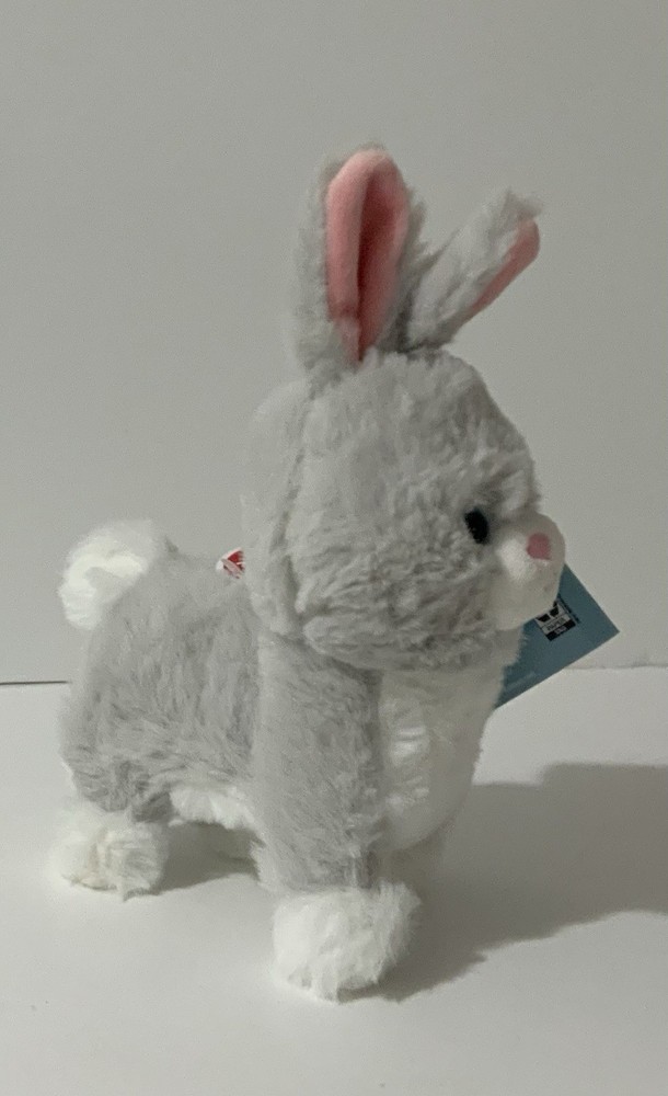 Kid Connection 6" Mini Walking Pet Grey Bunny