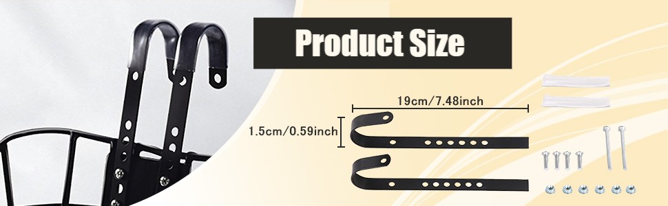 Bike Basket Hook Hanging Hooks Quick Release Hook Sturdy Adjustable for
