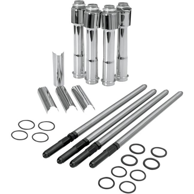S&S Cycle 930-0024 Adjustable Pushrod Kit with Covers - Standard