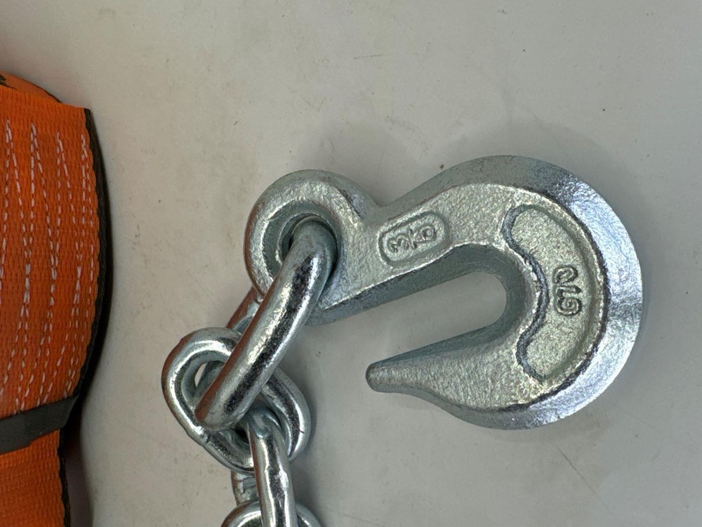 4"X30' Heavy Duty Winch Strap with Chain Hook 2 Pack