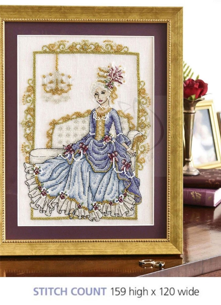 ROCOCO LADY   CROSS STITCH  PATTERN ONLY    EQ - RSP
