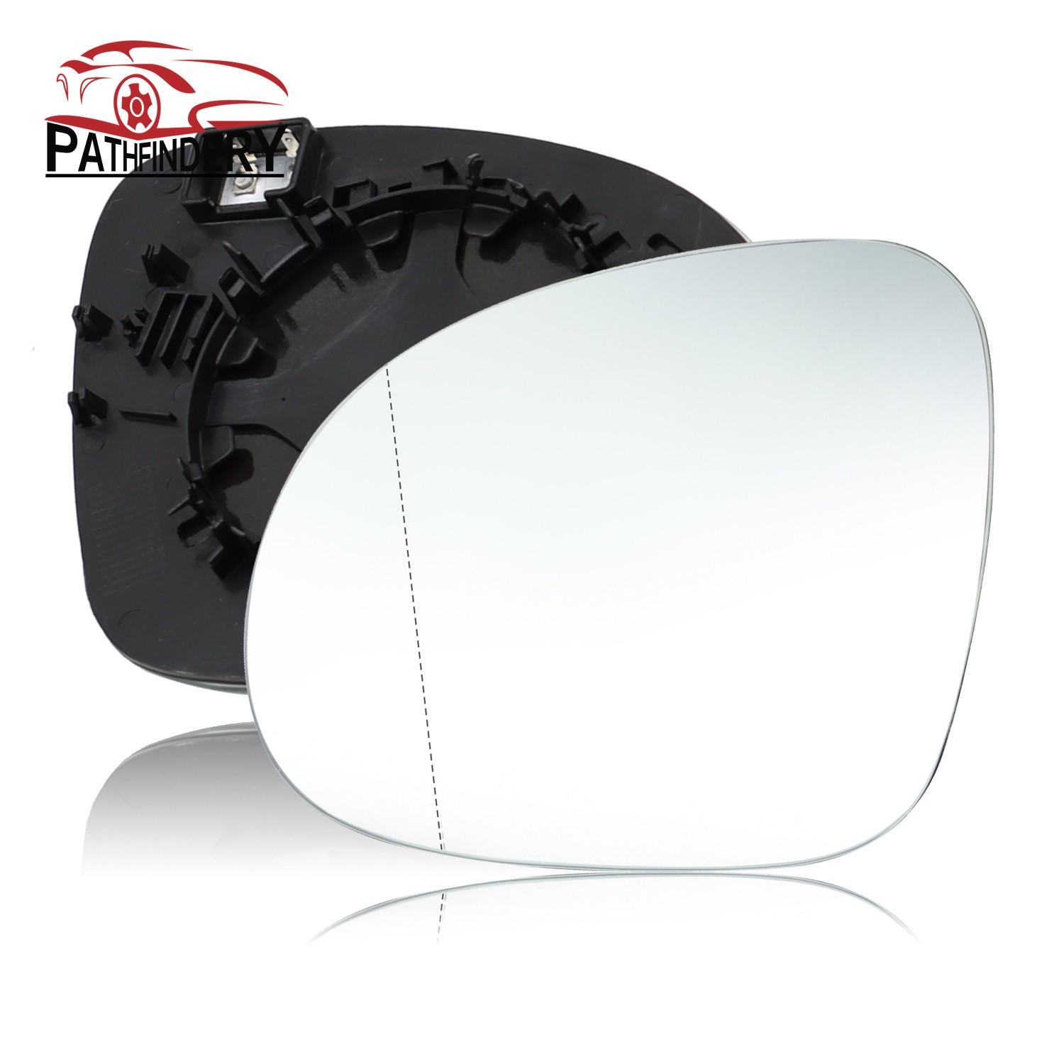 Driver Left Side Mirror Glass w/Backing Plate Heated for VW Tiguan NEW 2009-2017