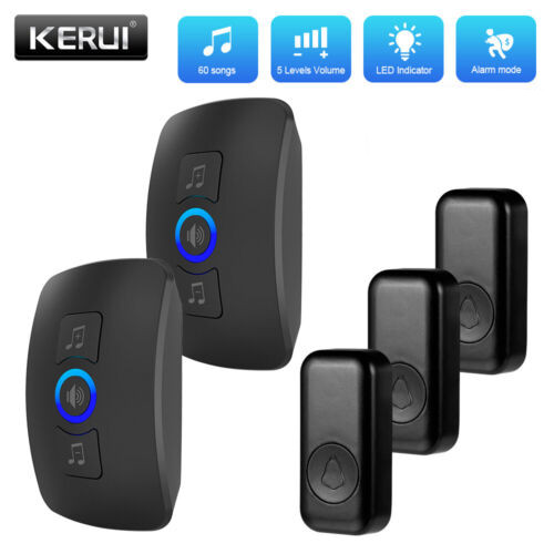 New Wireless Doorbell Chime Waterproof Plugin Receiver Adjustable Volume 1000FT