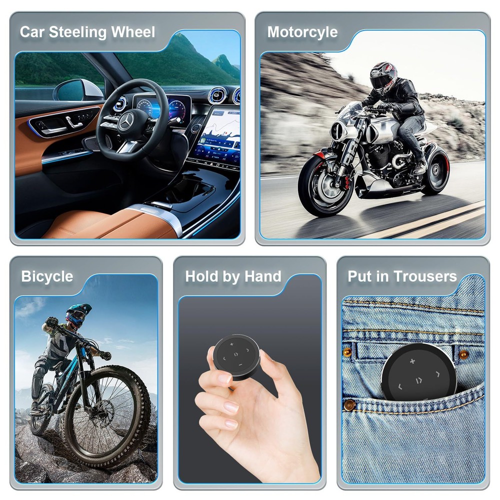 Wireless Bluetooth Media Control Button with Selfie Functionality