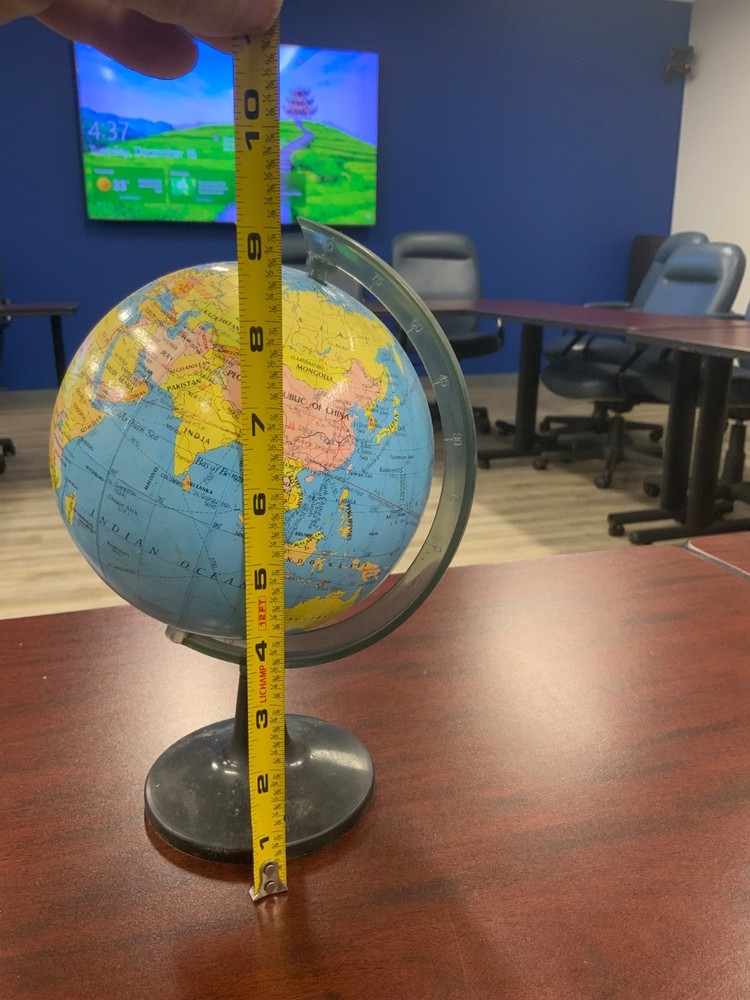 Small Lightweight Vintage Plastic Globe