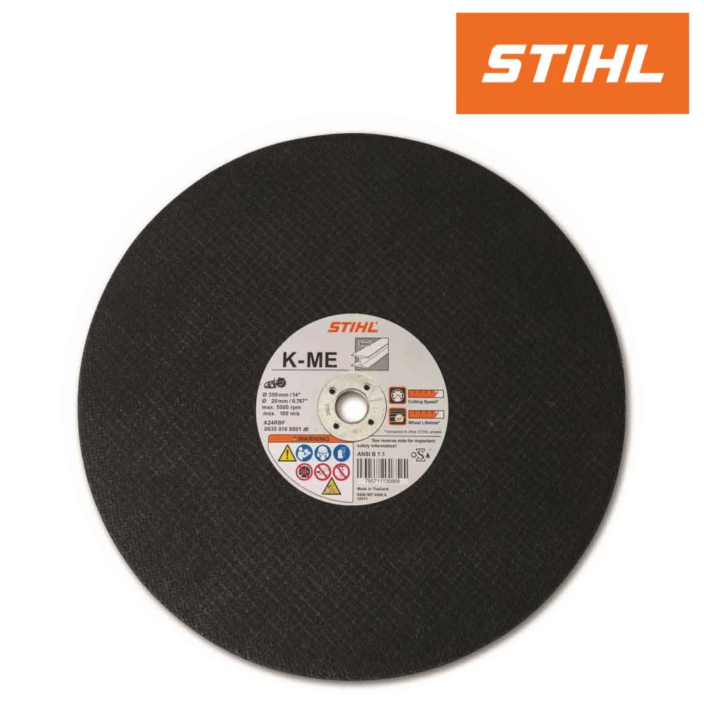 Genuine OEM Stihl 0835 010 8001 14" x 4.5 mm Thickness Cut-Off Abrasive Wheel