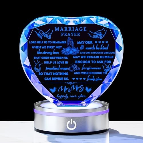 Unique Wedding Gifts for Couples 2025 - Crystal Keepsake for Anniversary & Engag