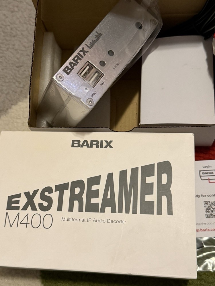 Barix Exstreamer M400 Multiformat IP Audio Decoder