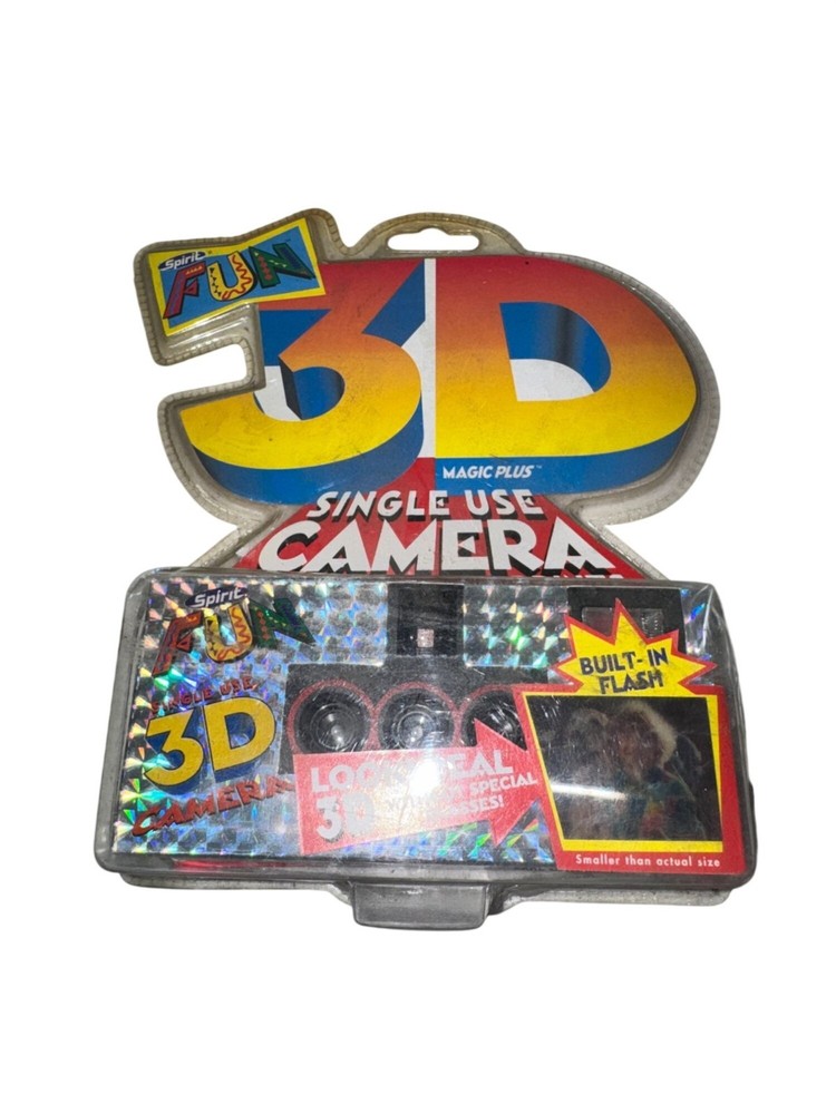 Spirit Fun 3D Magic Plus Single Use Camera Built-In Flash