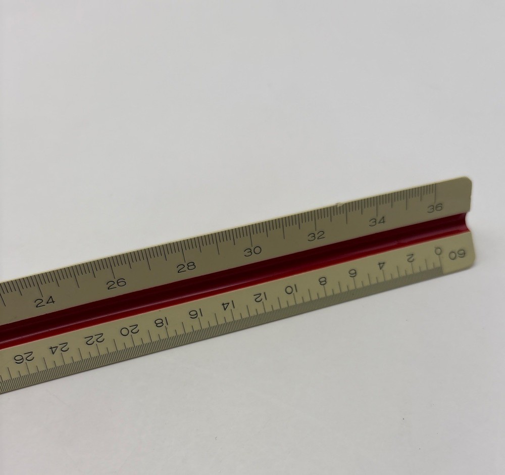 Pickett 235E Architect Triangular Scale Ruler 12" Engineering Drafting Tool