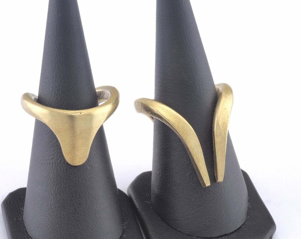 Adjustable Ring Raw brass (19mm 9US inner size - Adjustable ) Oz2989