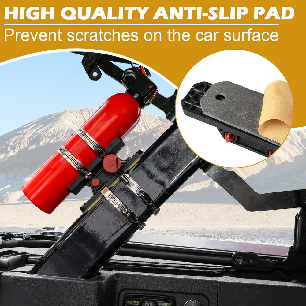 UTV Car Fire Extinguisher Holder Mount Bracket Adjustable Compatible with FOR JK