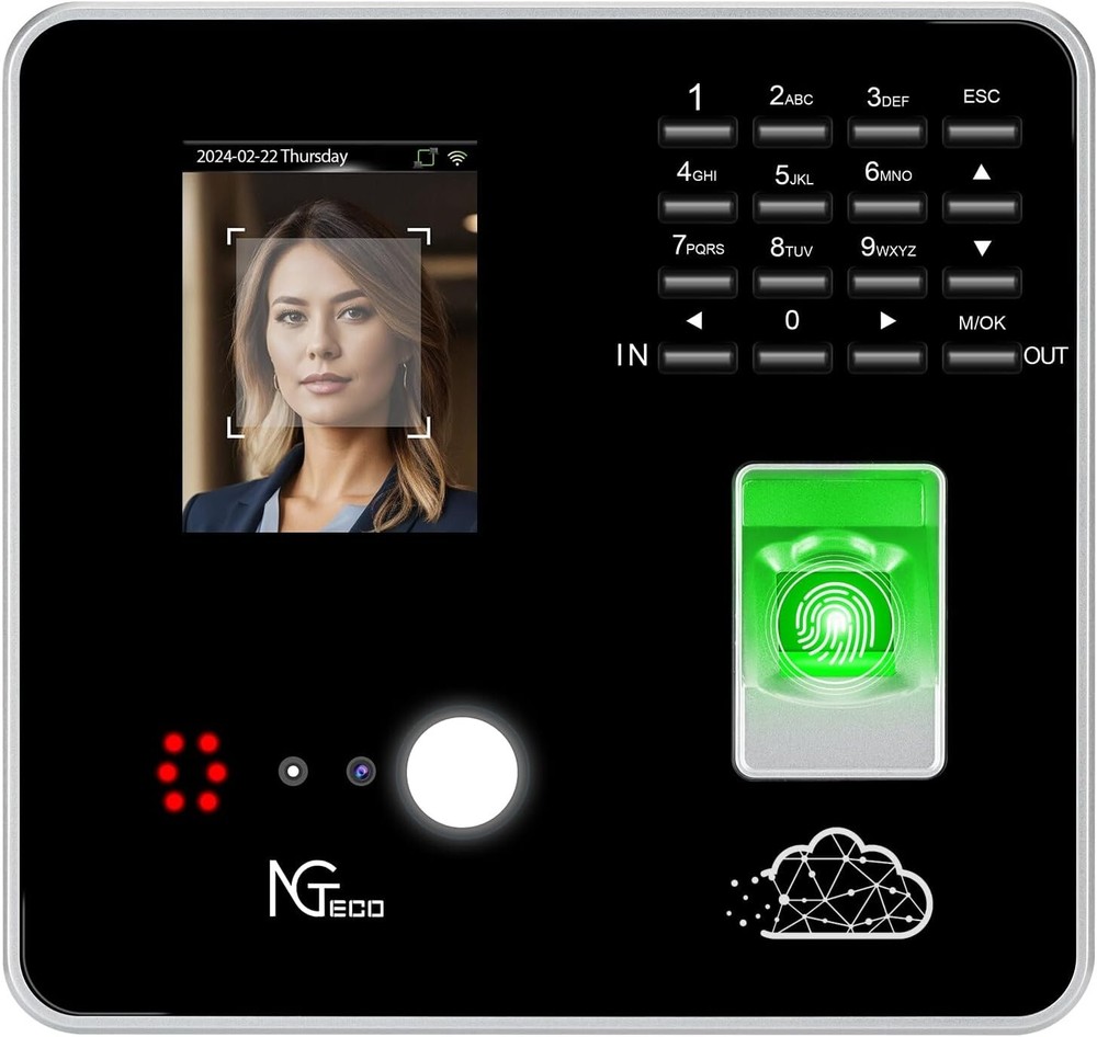(Renew) NGTeco TC1 Cloud Time Clock with Remote Control Software (0 Monthly Fee)