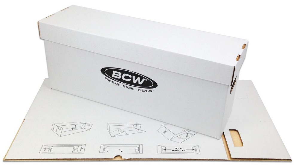 Bundle / 10 BCW Long Cardboard Comic Book Storage Boxes Box Holds 250-300 Comics