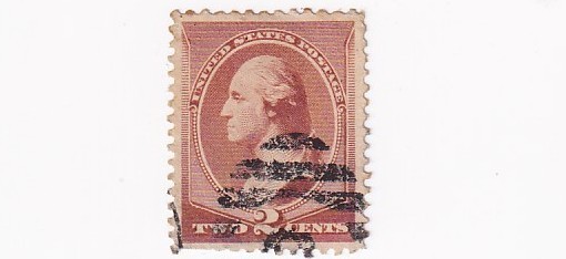 1883 STAMP US SCOTT 210 "George Washington" 2 CENT USED FANCY CANCEL - EE