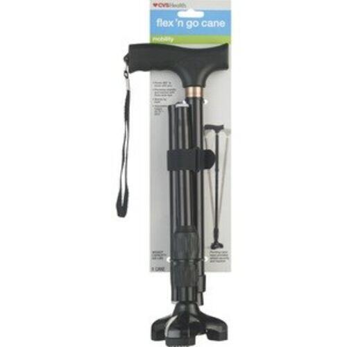CVS Health Folding Flex Cane Black