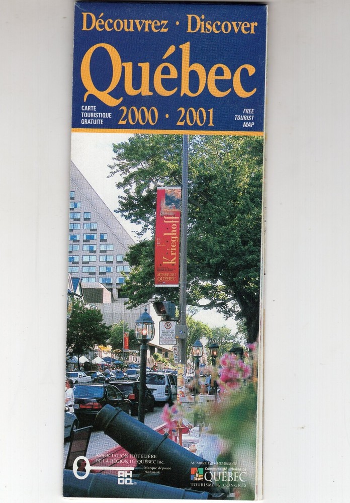 Quebec 2000 -2001 Discover Tourist  Map