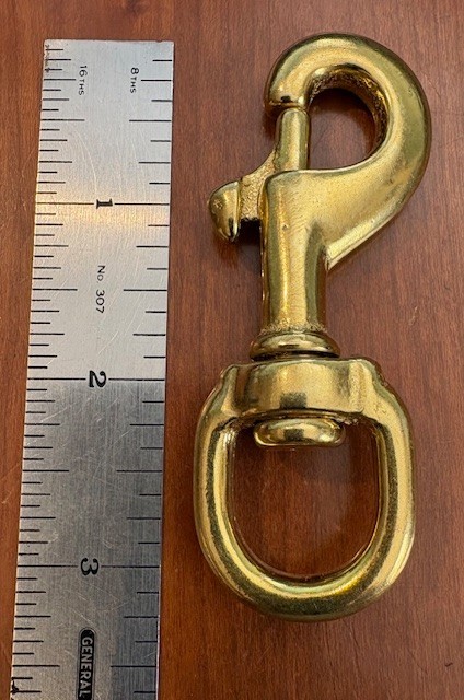 3-1/4 Inch Solid Brass Swivel Bolt Snap Hooks