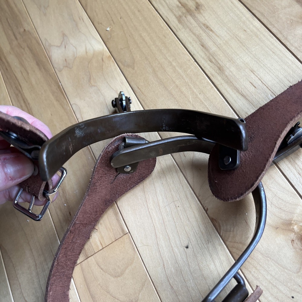 Western Spurs With Leather Straps EUC