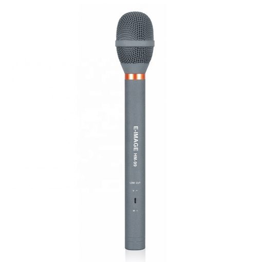 Professional Handheld Interviewing Microphone w/Brass Design - E-Image