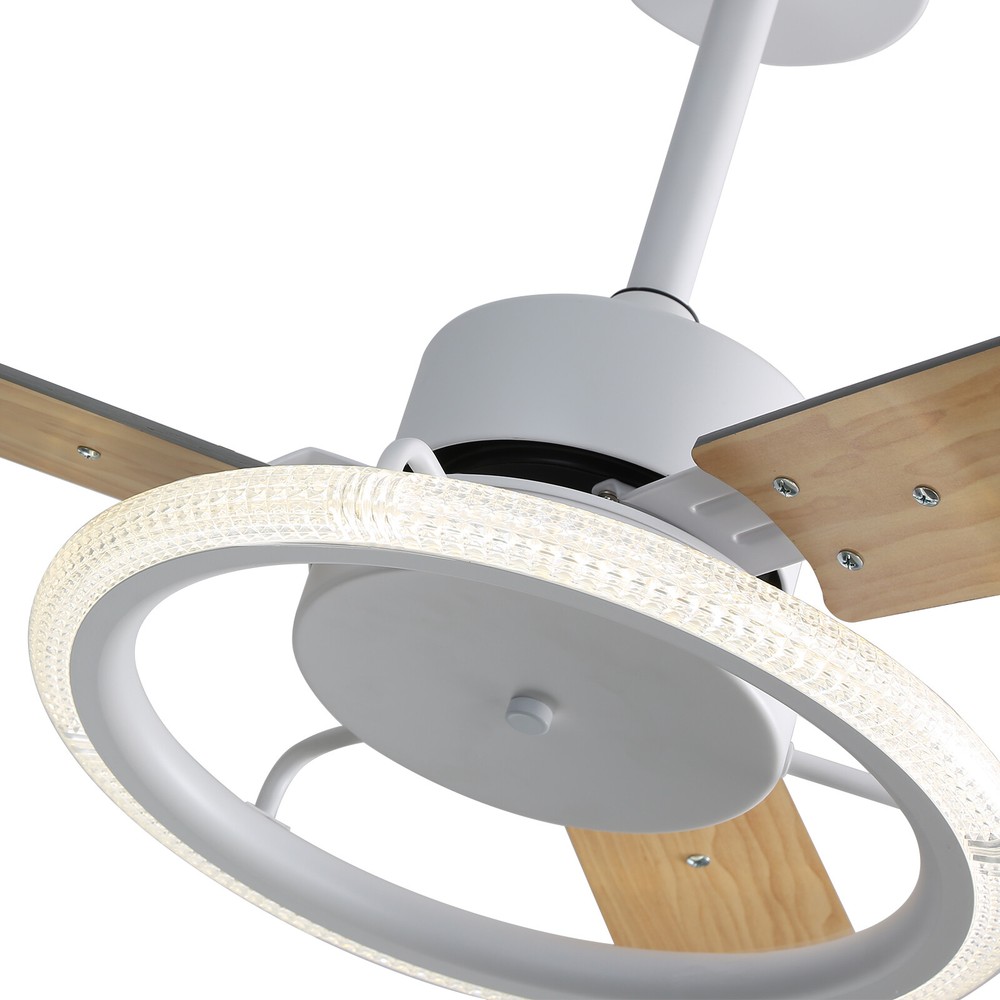 Ceiling Fan W/ Remote Control Quiet Motor DC Ceiling Fan & LED Light Adjustable