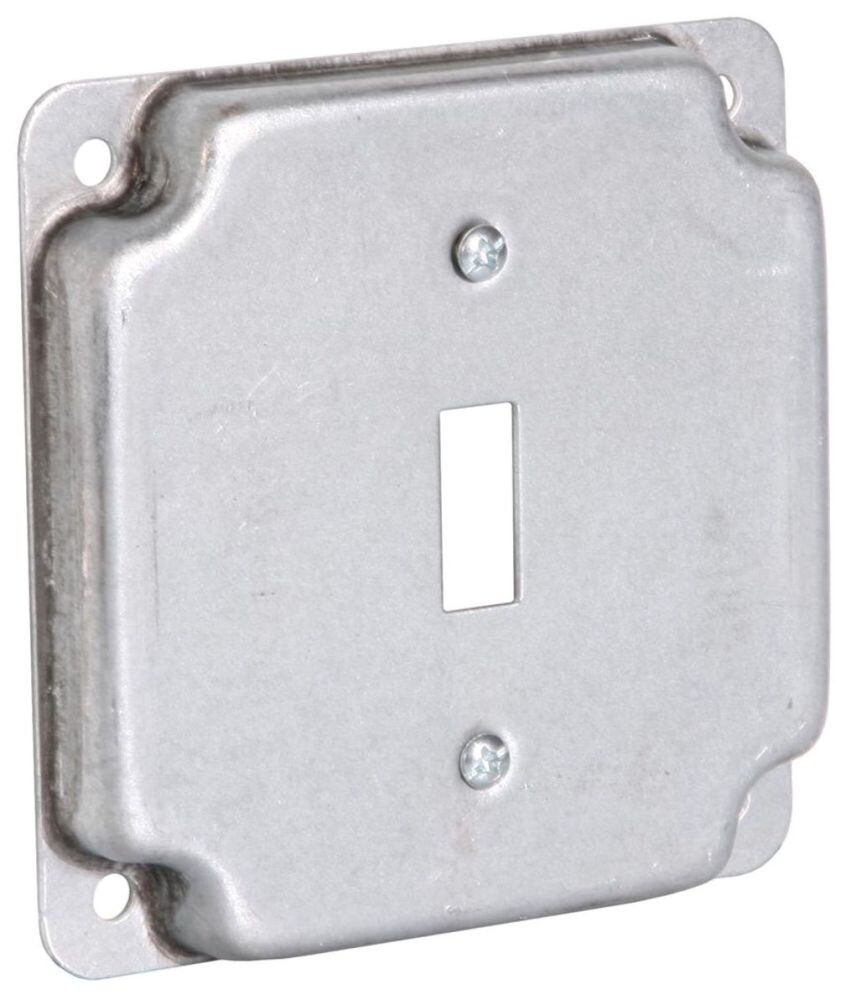 RACO 800C, 4" Square Exposed Work Cover, 1-Toggle Switch, 1 PC