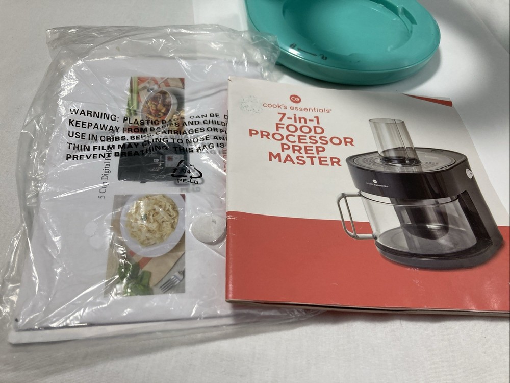 Cooks Essentials 7-1 Food Processor Model K47971 replacement Motor Base & Manual
