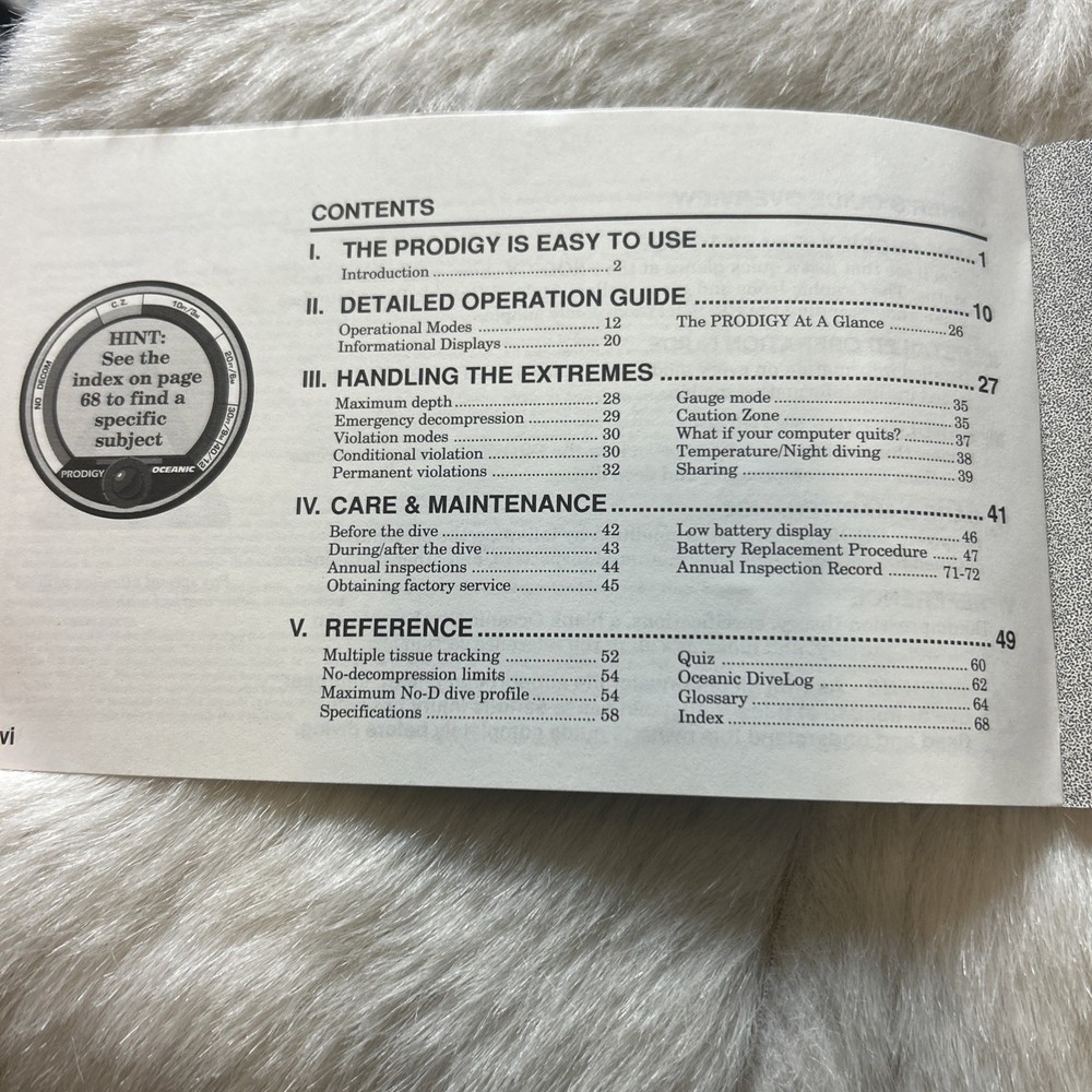 Prodigy Imperial Owner’s Guide Oceanic Diving Computer