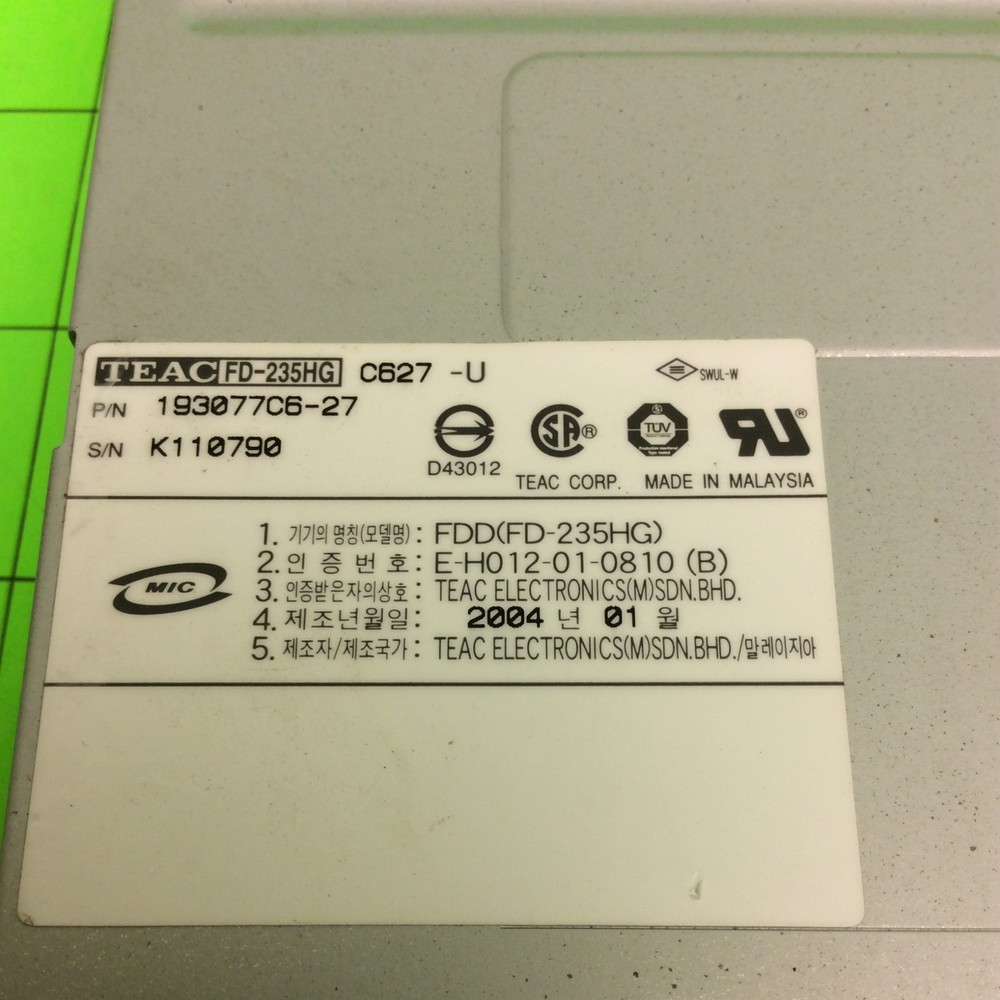 Desktop Computer FD-235HG 193077C6-27 Floppy Disk Drive