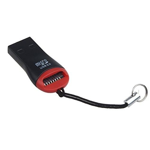 VizGiz 5 Pack Micro SD Card Reader with Tether Pocket SDXC TF black