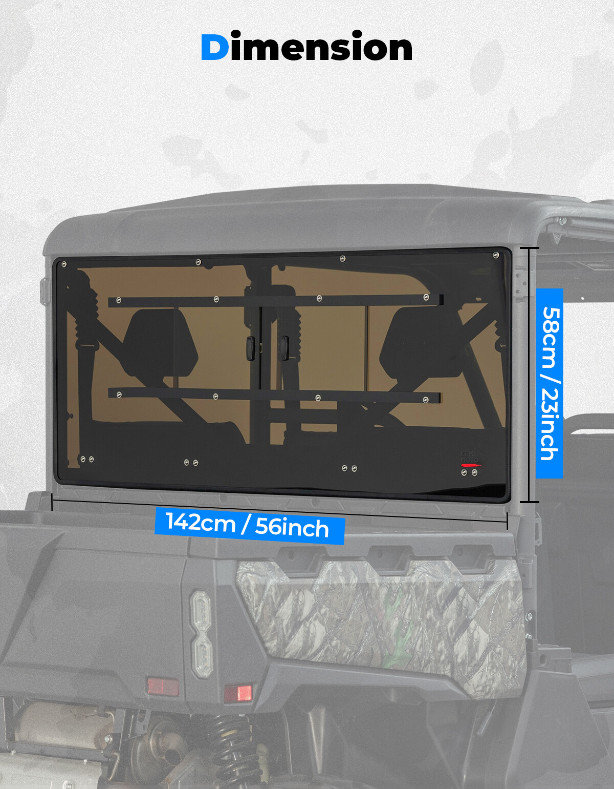 UTV Rear Windshield w/ Sliding Window for 2019-2024 CFMOTO UFORCE 1000/1000 XL