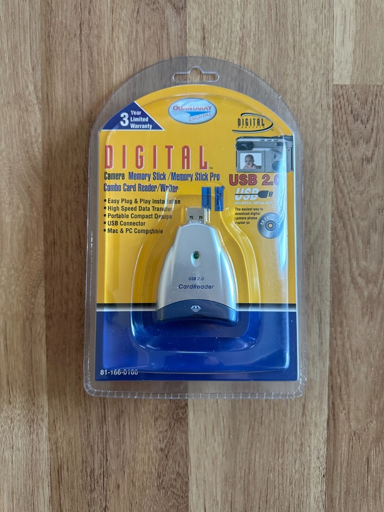 Quantaray - Digital Camera Compact Card Reader/Writer - USB 2.0 - Brand New