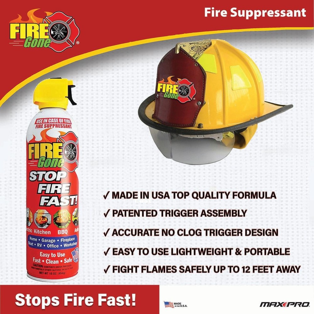 (2 pack) Fire Gone 16 oz Fire Extinguishing Spray