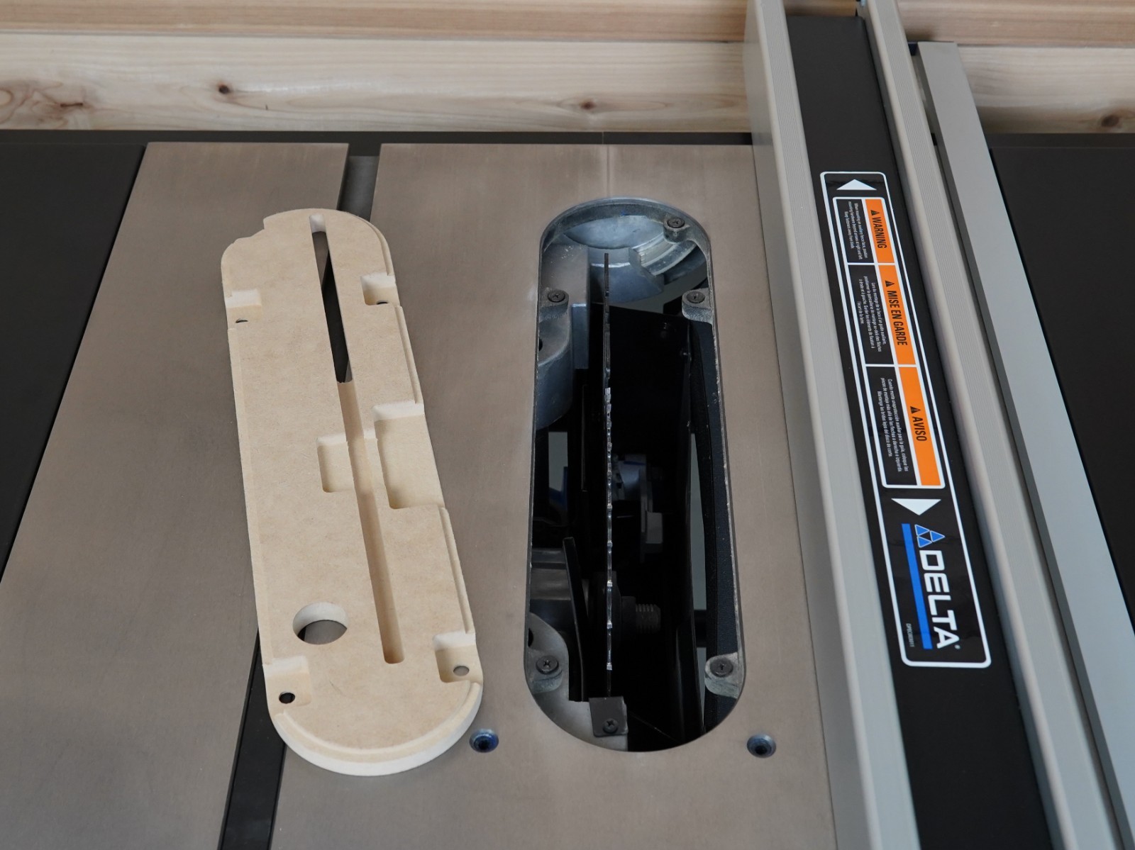 Zero Clearance Insert for Delta Contractor Table Saw