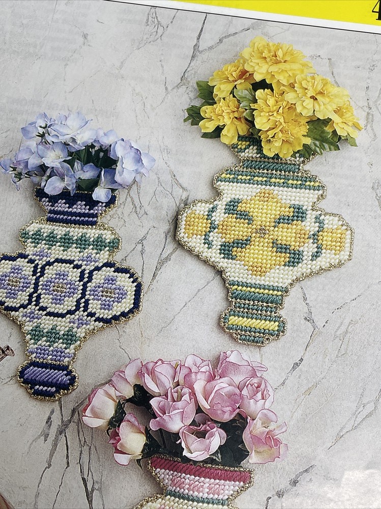 Wall Vases 3 Designs Annie's Plastic Canvas Pattern