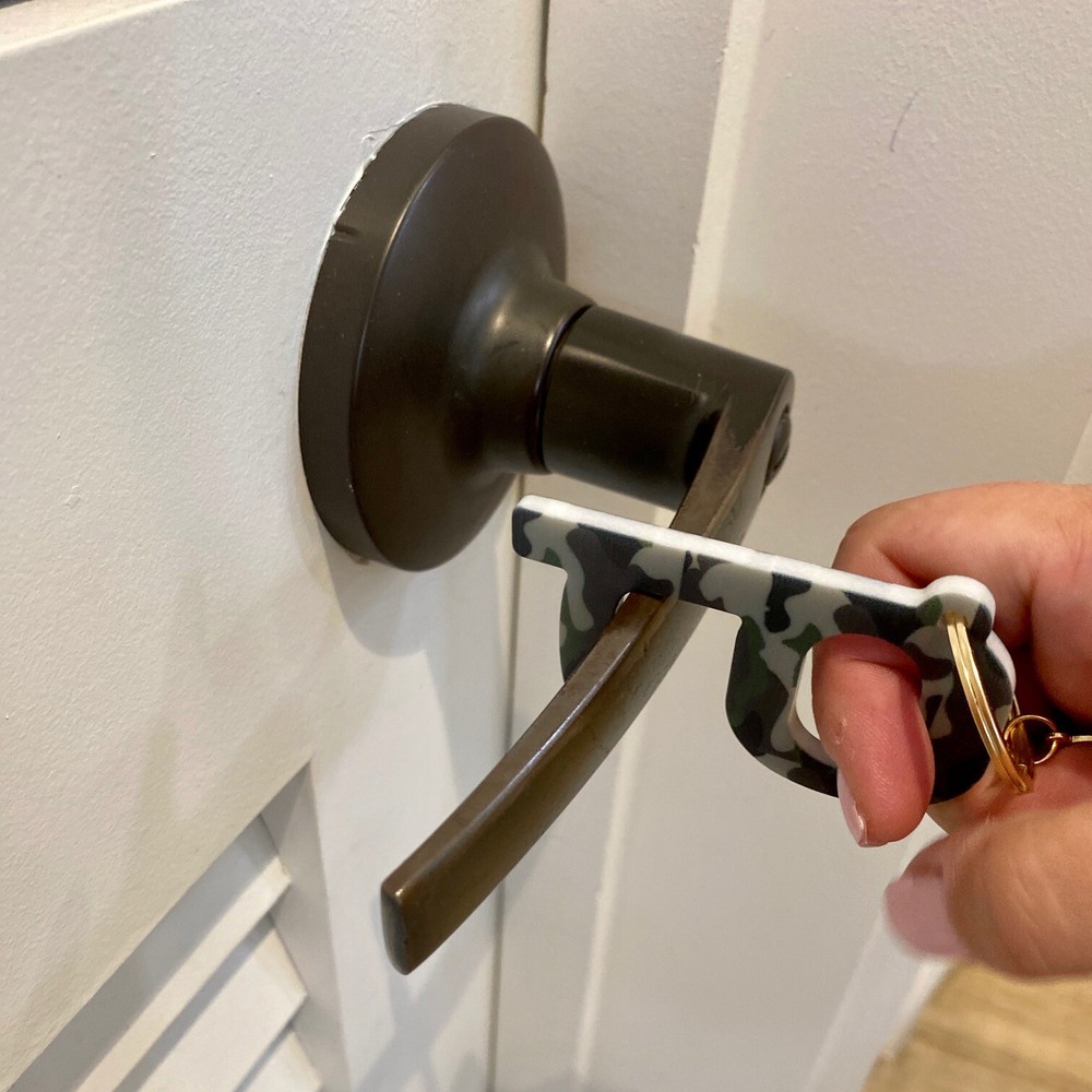 Touchless Door Opener Key Ring, No Touch Hook, No Touch Button Pusher
