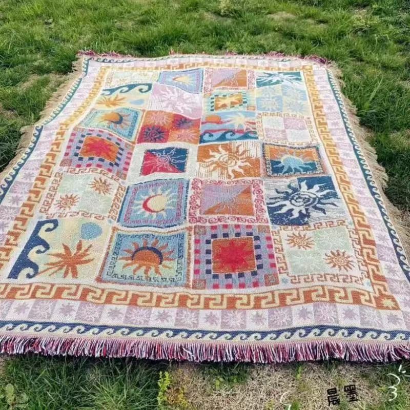 Multi-Functional Camping Blanket: INS Style for Home & Sofa