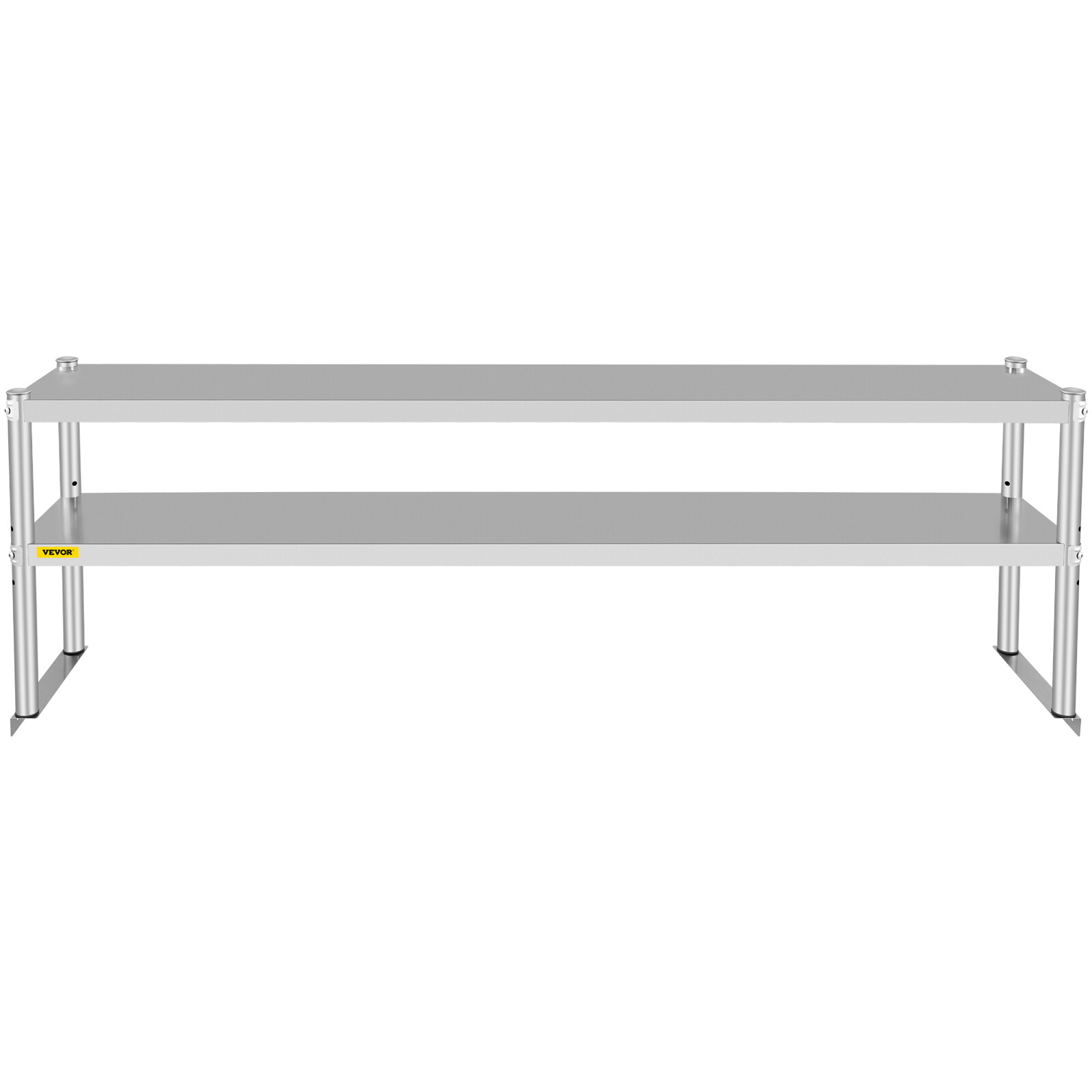 VEVOR Stainless Steel Commercial Wide Double Overshelf 72"X 12" for Prep Table